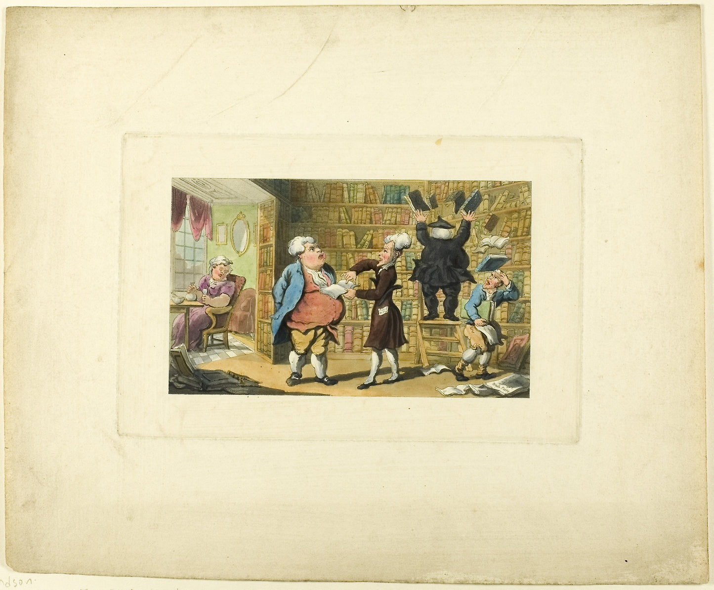Doctor Syntax and the Book Seller, from The Tour of Doctor Syntax -  Thomas Rowlandson (English, 1756-1827),  Poster Print Wall Art