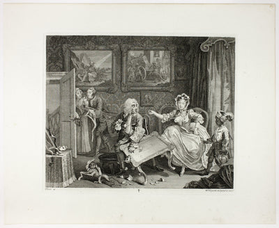 Plate two, from A Harlot's Progress: William Hogarth,16x12"(A3) Poster