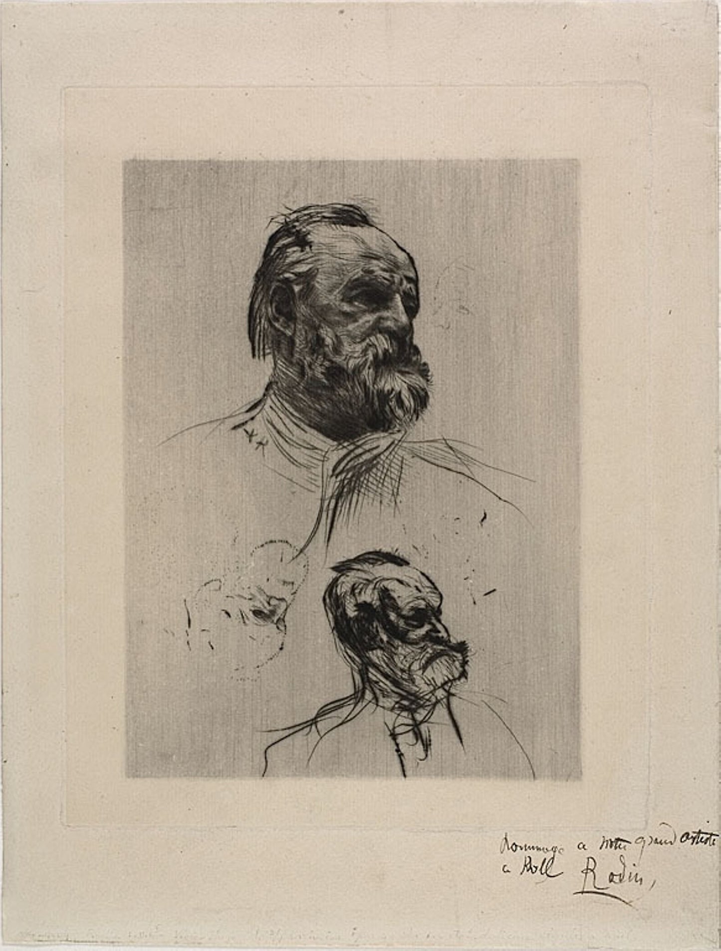 Portrait of Victor Hugo, Three-quarter View -  Auguste Rodin,  Poster Print Wall Art