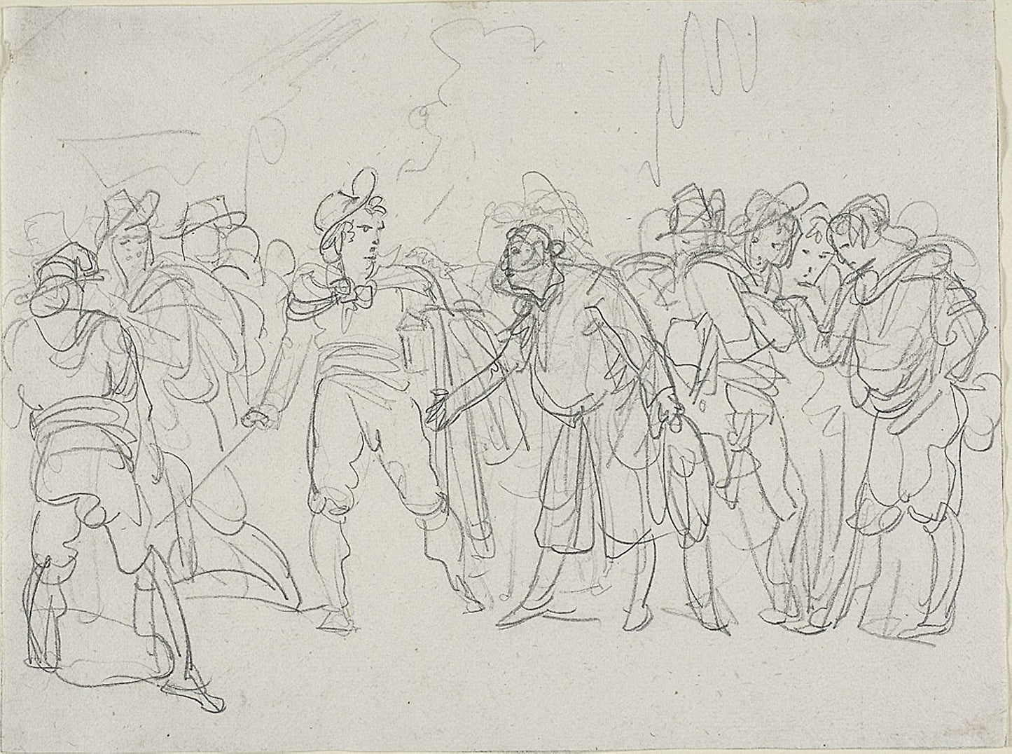 Study for Meo Patacca -  Bartolomeo Pinelli,  Poster Print Wall Art