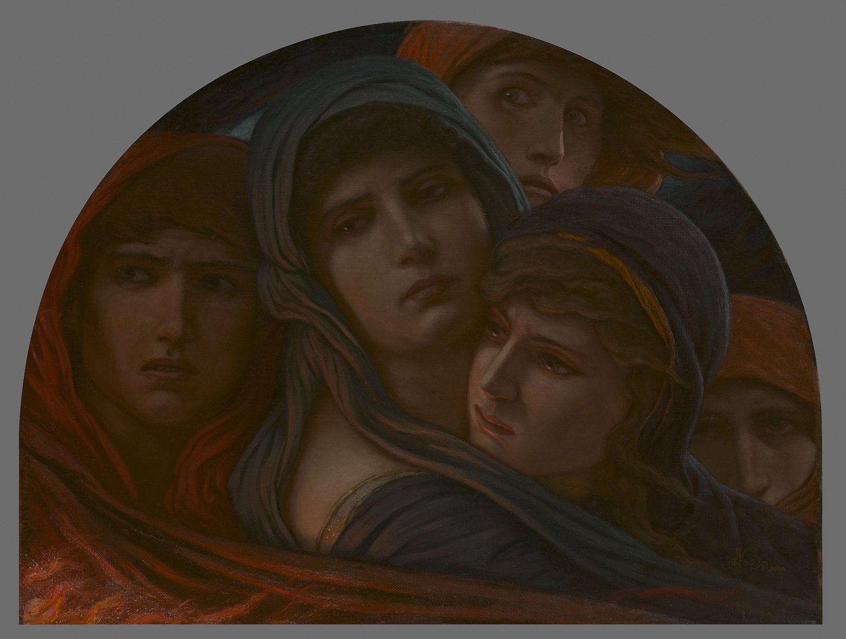 A Glimpse into Hell, or Fear: Elihu Vedder,16x12"(A3) Poster