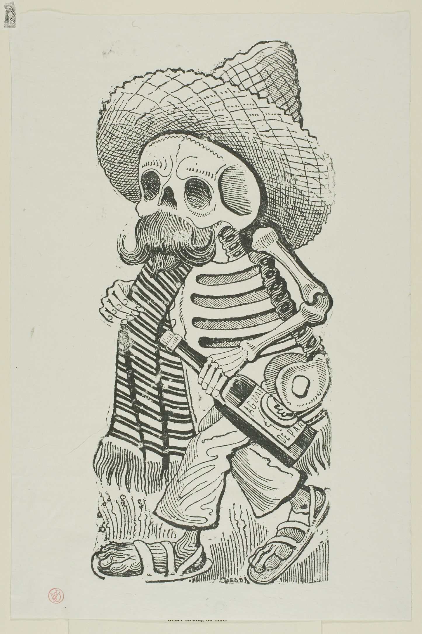 Calavera of Francisco Madero, from Calavera Maderista -  José Guadalupe Posada (Mexican, 1852-1913),  Poster Print Wall Art