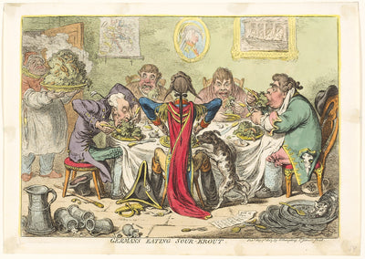 Germans Eating Sour-Krout: James Gillray (English, 1756-1815),16x12"(A3) Poster