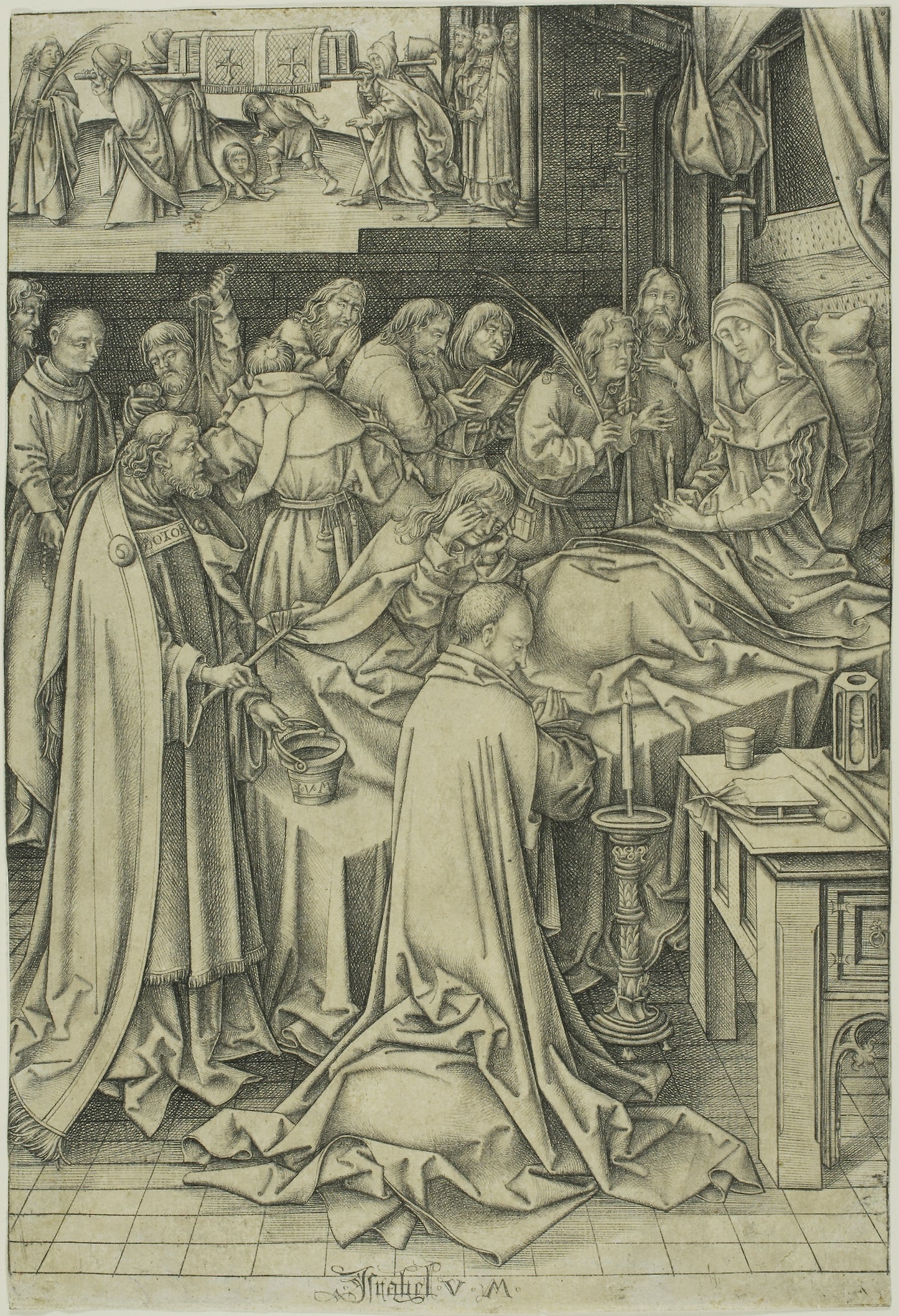Death of the Virgin -  Israhel van Meckenem,  Poster Print Wall Art