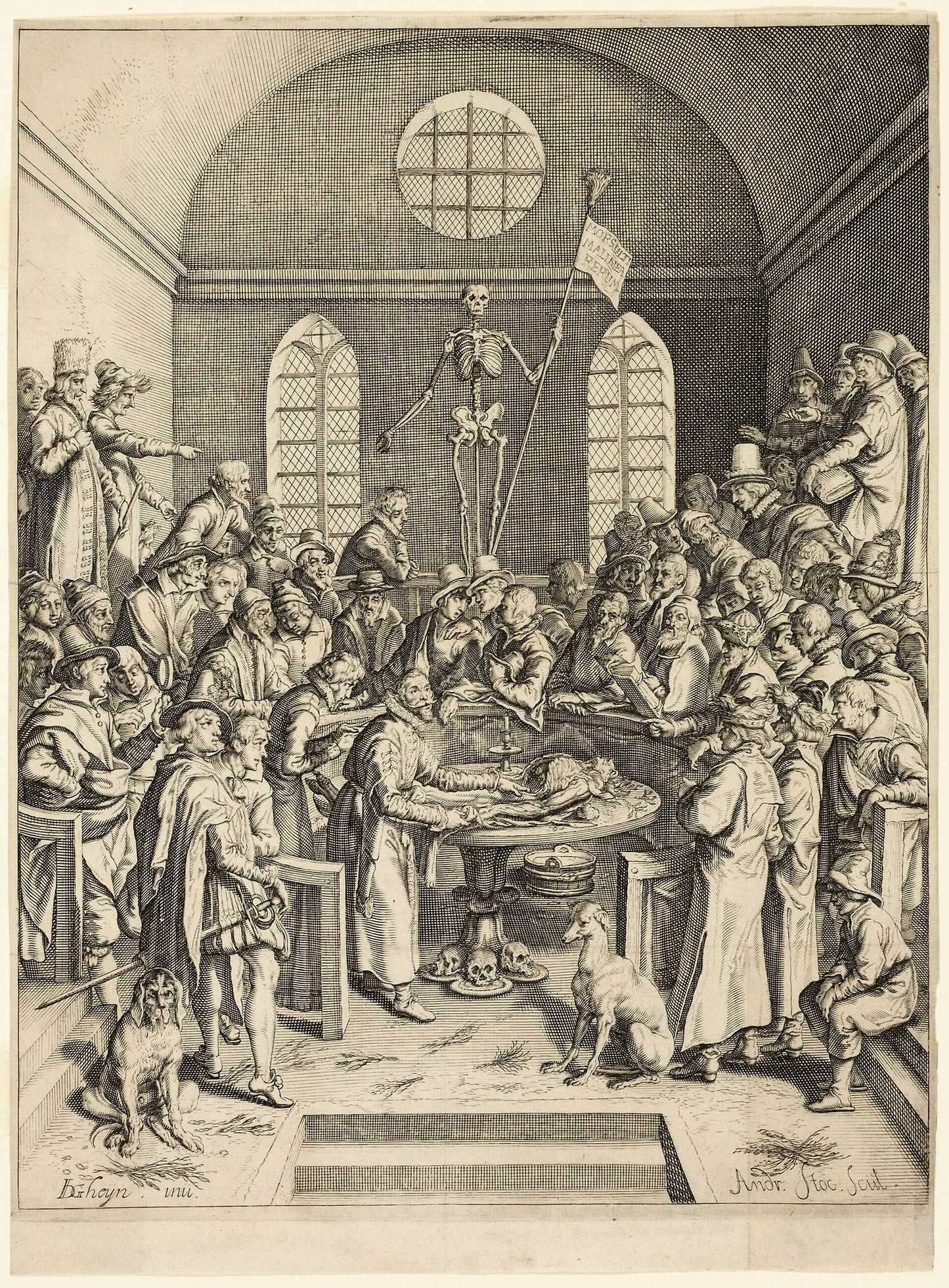 The Anatomical Lesson of Professor Pauw -  Andries Stock (Dutch, c. 1580-after 1648),  Poster Print Wall Art