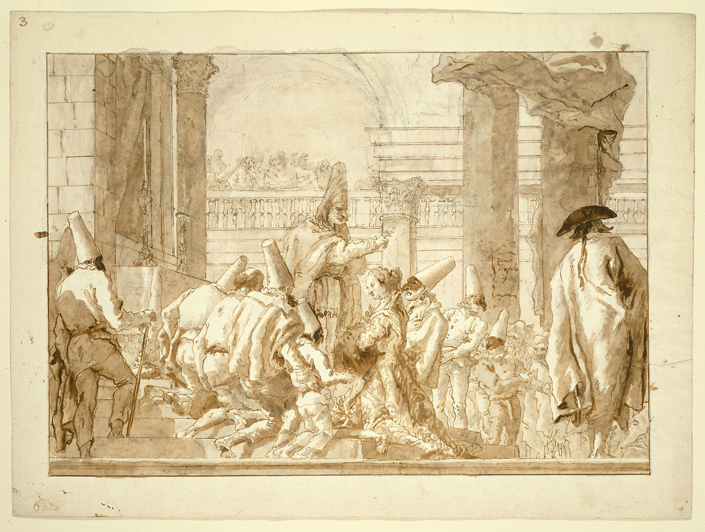 The Marriage of Punchinello's Father -  Giovanni Domenico Tiepolo,  Poster Print Wall Art