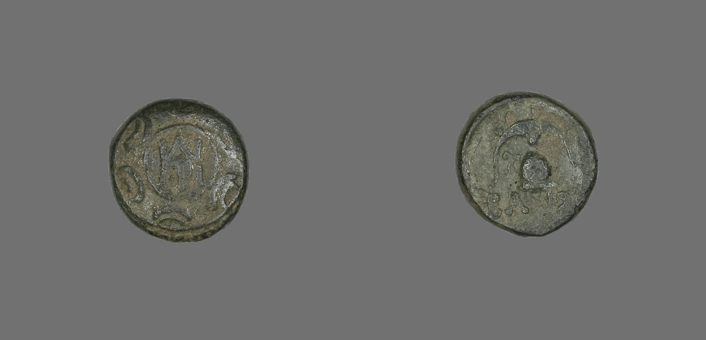 Coin Depicting a Shield -  Greek,  Poster Print Wall Art