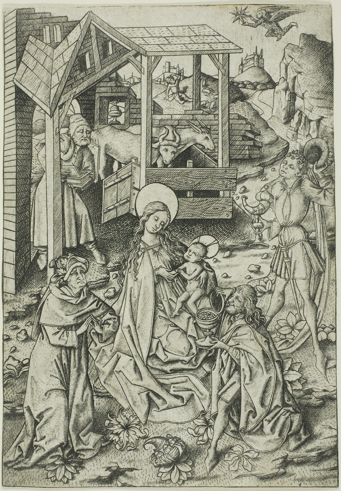 The Adoration of the Magi -  Master E. S.,  Poster Print Wall Art