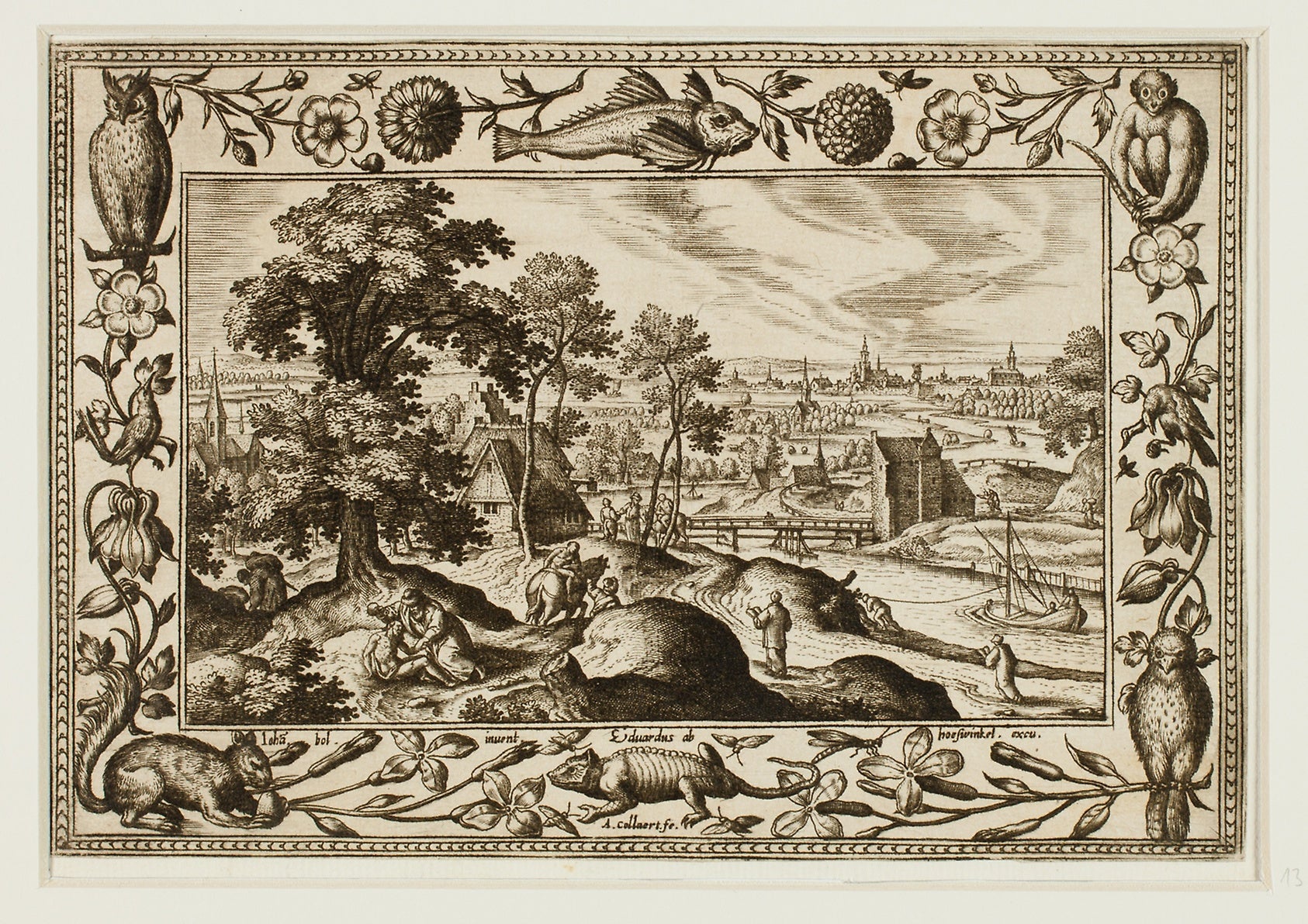 The Parable of the Good Samaritan, from Landscapes with Old and New Testament Scenes and Hunting Scenes: Adriaen Collaert (Flemish, c. 1560–1618) ,16x12"(A3) Poster
