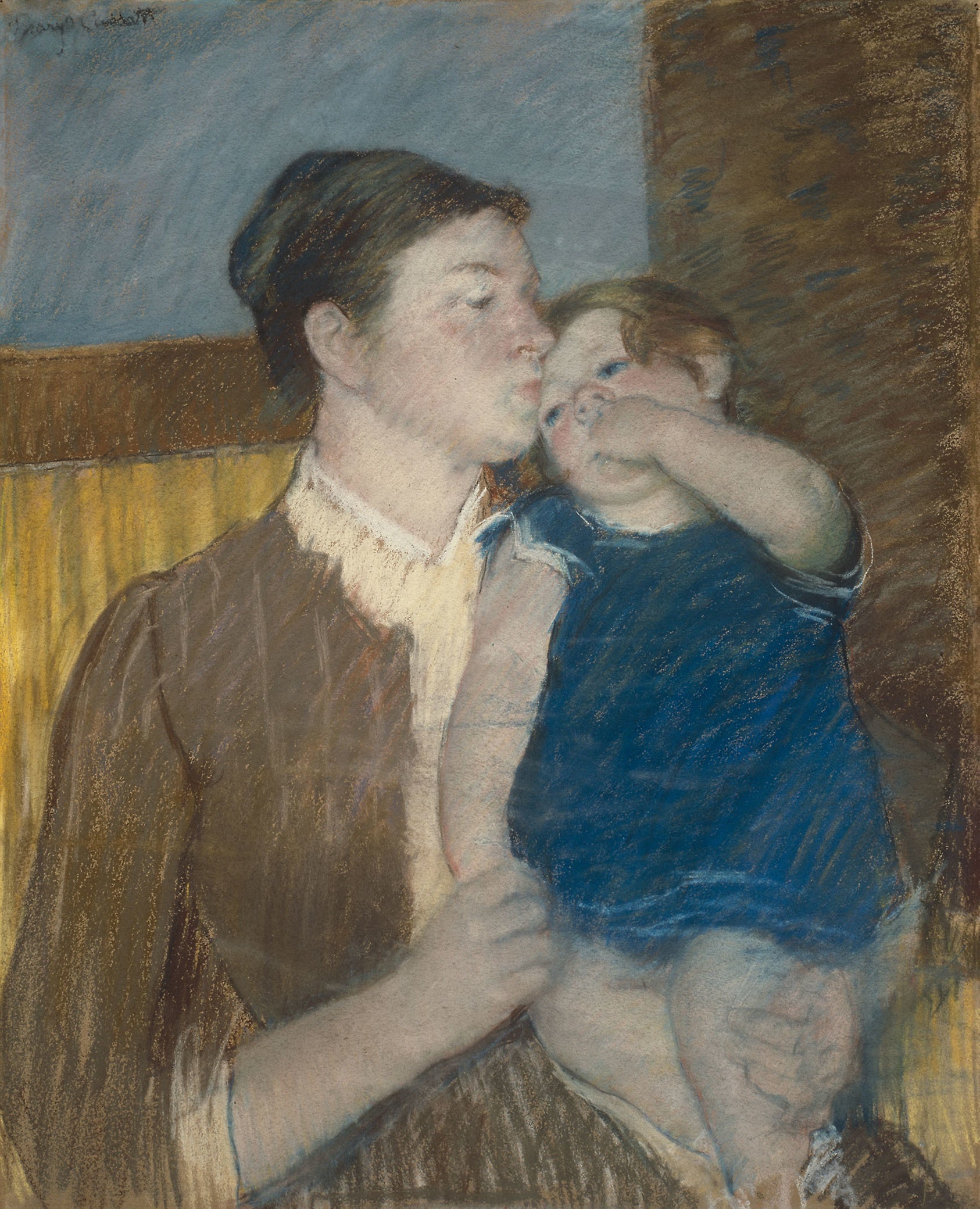 Young Mother: Mary Cassatt,16x12"(A3) Poster