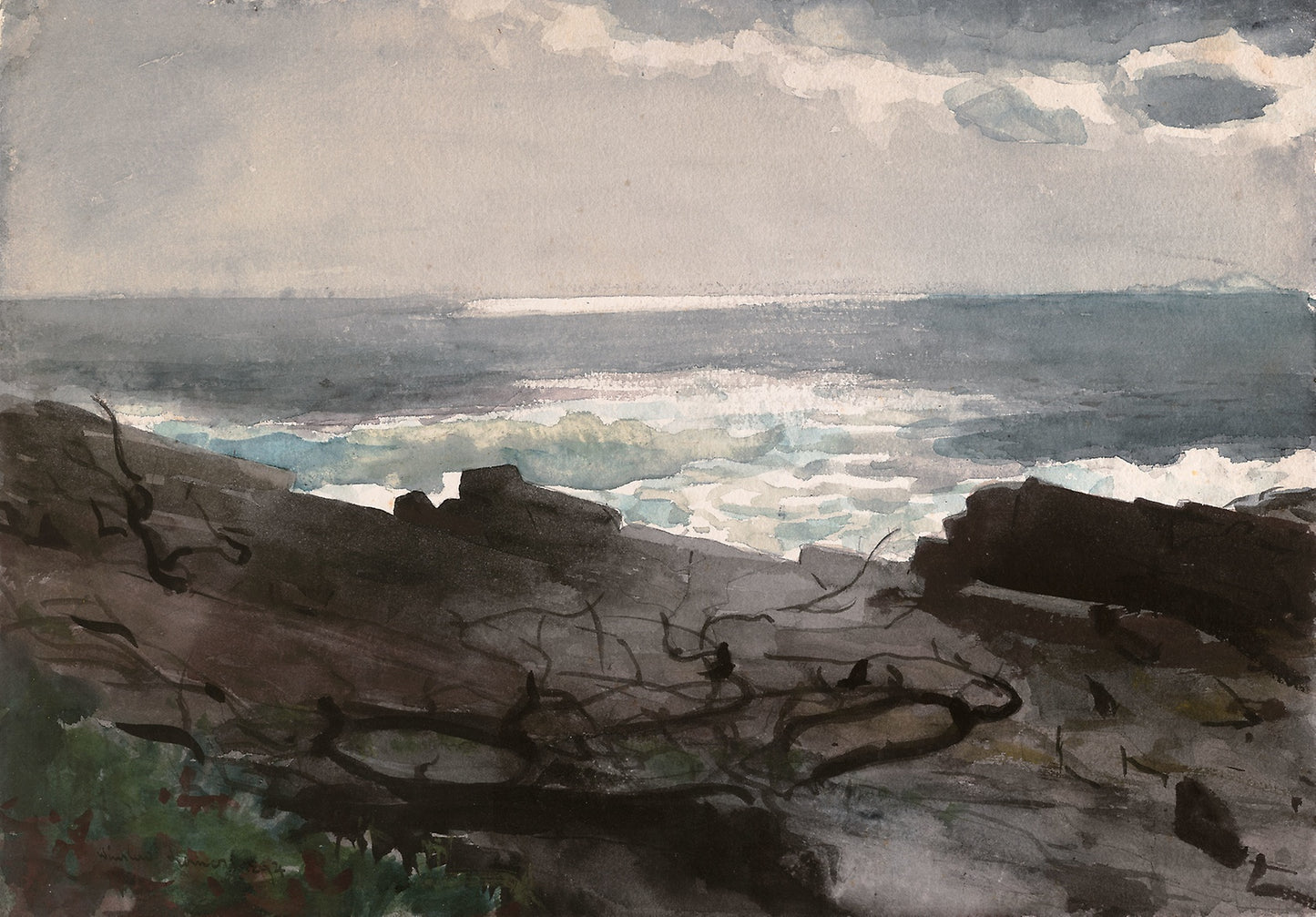 Sunshine and Shadow, Prout's Neck -  Winslow Homer,  Poster Print Wall Art