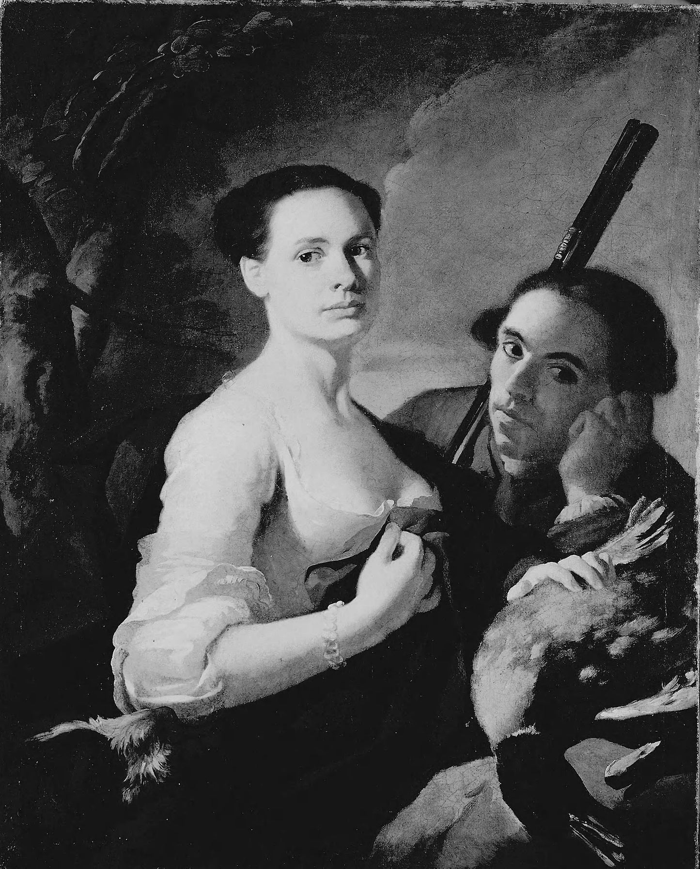 Young Woman with Hunter -  Italian,  Poster Print Wall Art