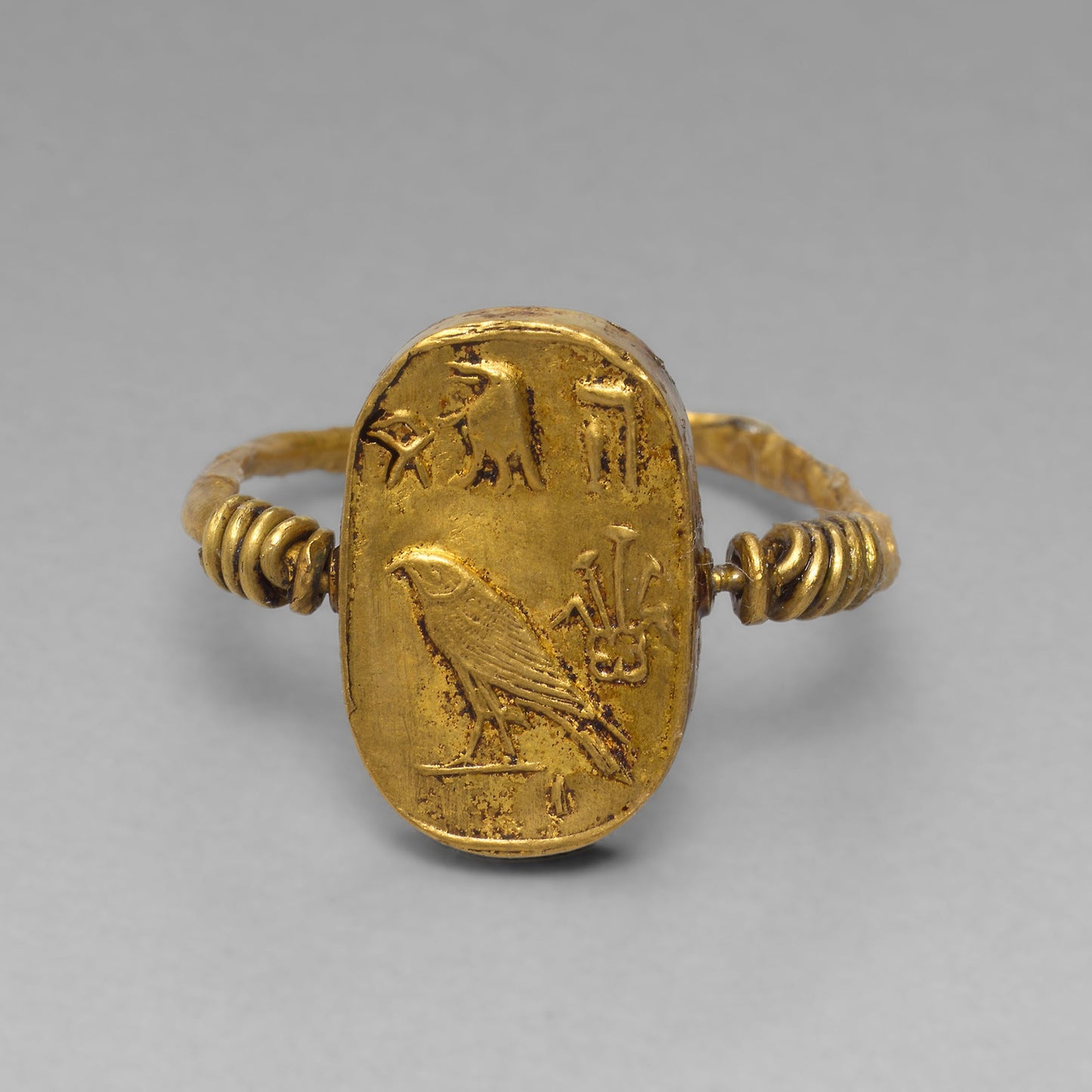 Ring Depicting Isis and Horus -  Egyptian,  Poster Print Wall Art