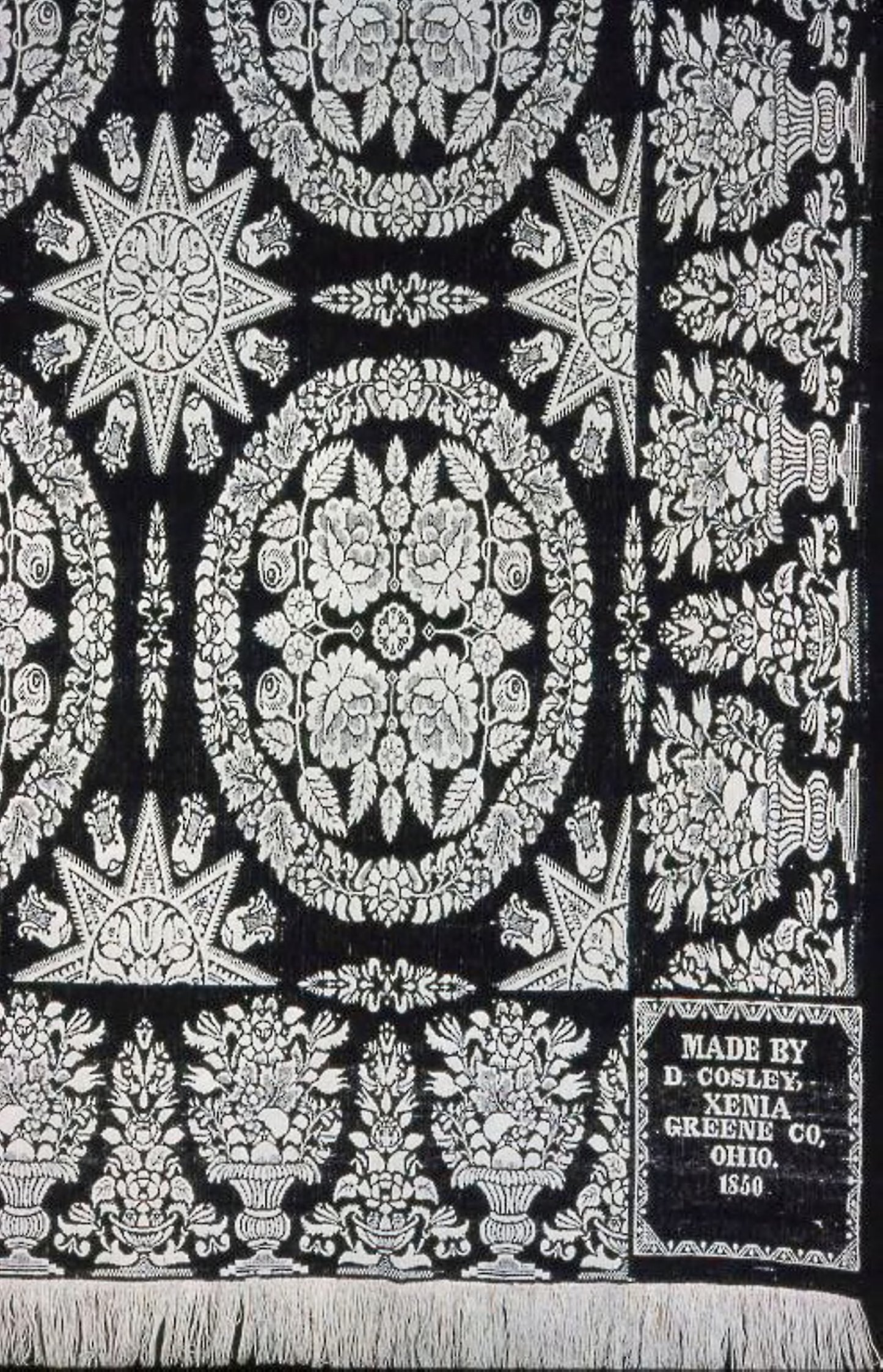 Coverlet -  Dennis Cosley (American, 1816–1904),  Poster Print Wall Art