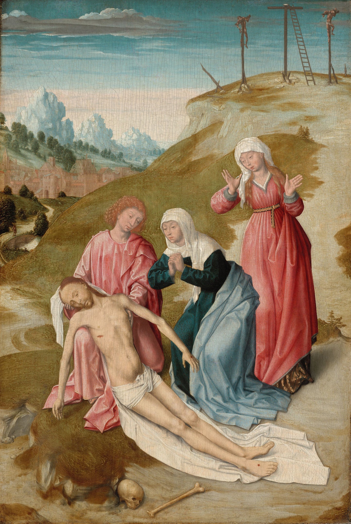 The Lamentation -  Netherlandish (Bruges),  Poster Print Wall Art