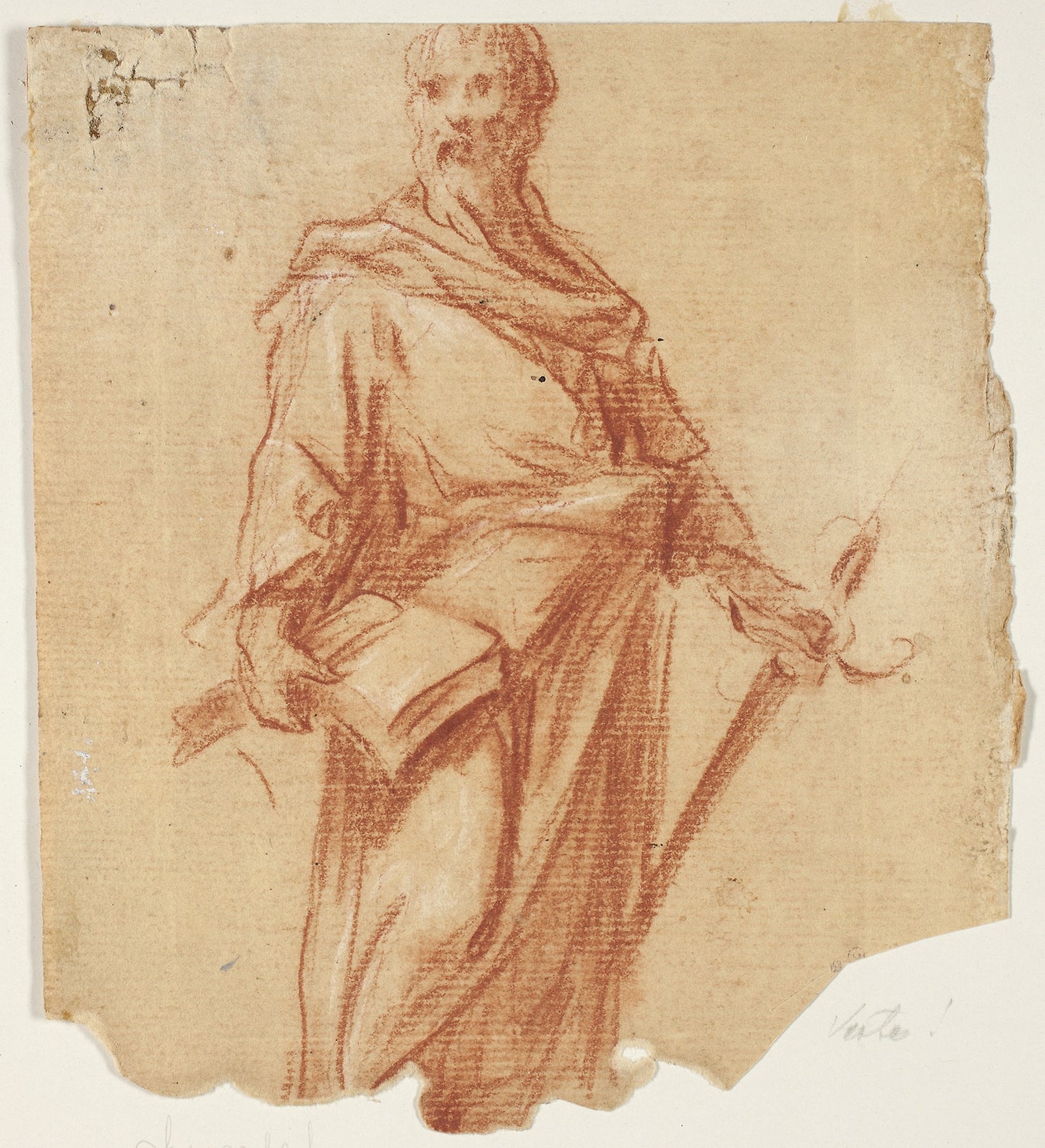 Apostle (recto); Standing Female Figure (verso) -  Circle of Carlo Maratti,  Poster Print Wall Art