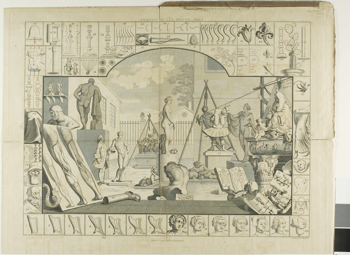 Plate One, from The Analysis of Beauty: William Hogarth,16x12