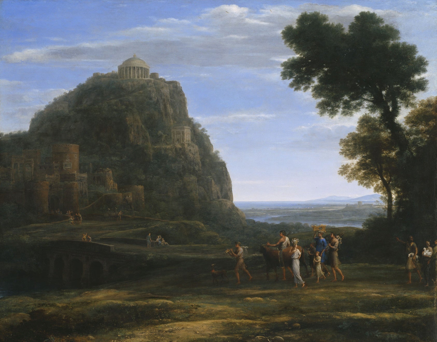 View of Delphi with a Procession: Claude Gellée, called Claude Lorrain,16x12"(A3) Poster