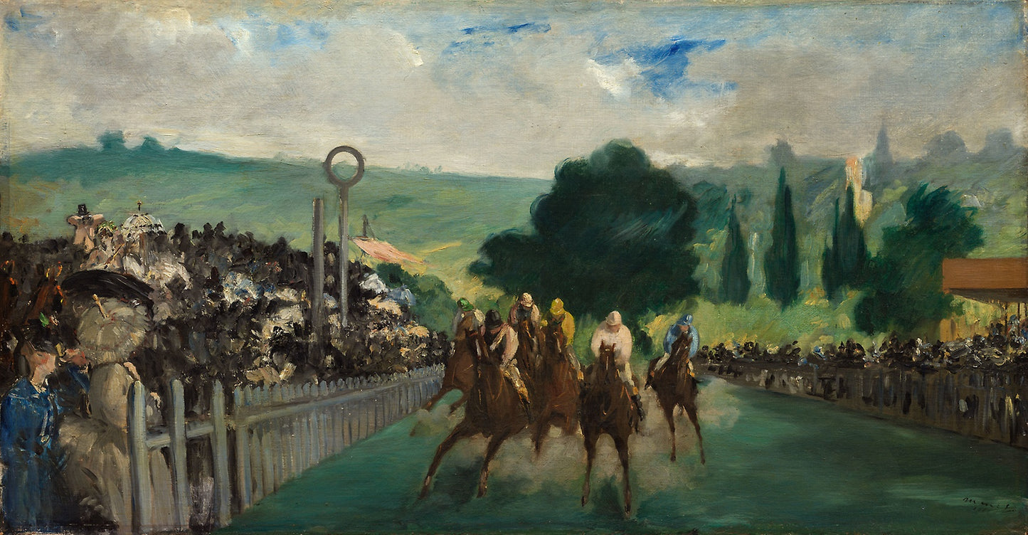 The Races at Longchamp: Édouard Manet, Poster Print Wall Art