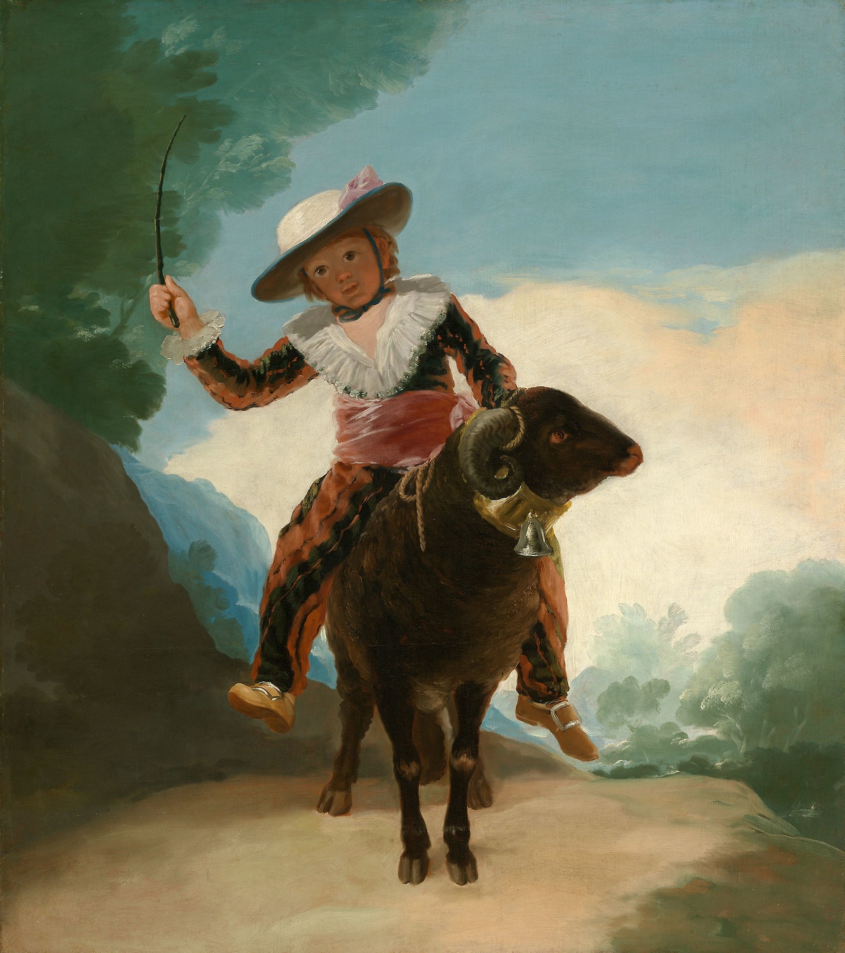 Boy on a Ram: Francisco José de Goya y Lucientes,16x12"(A3) Poster