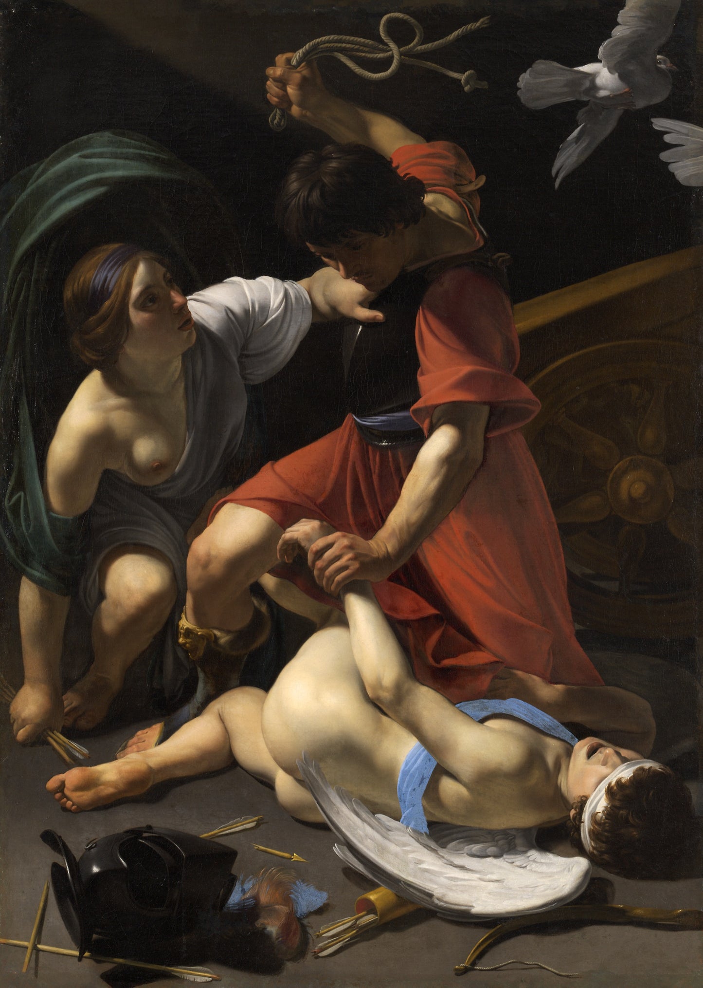 Cupid Chastised: Bartolomeo Manfredi, Poster Print Wall Art