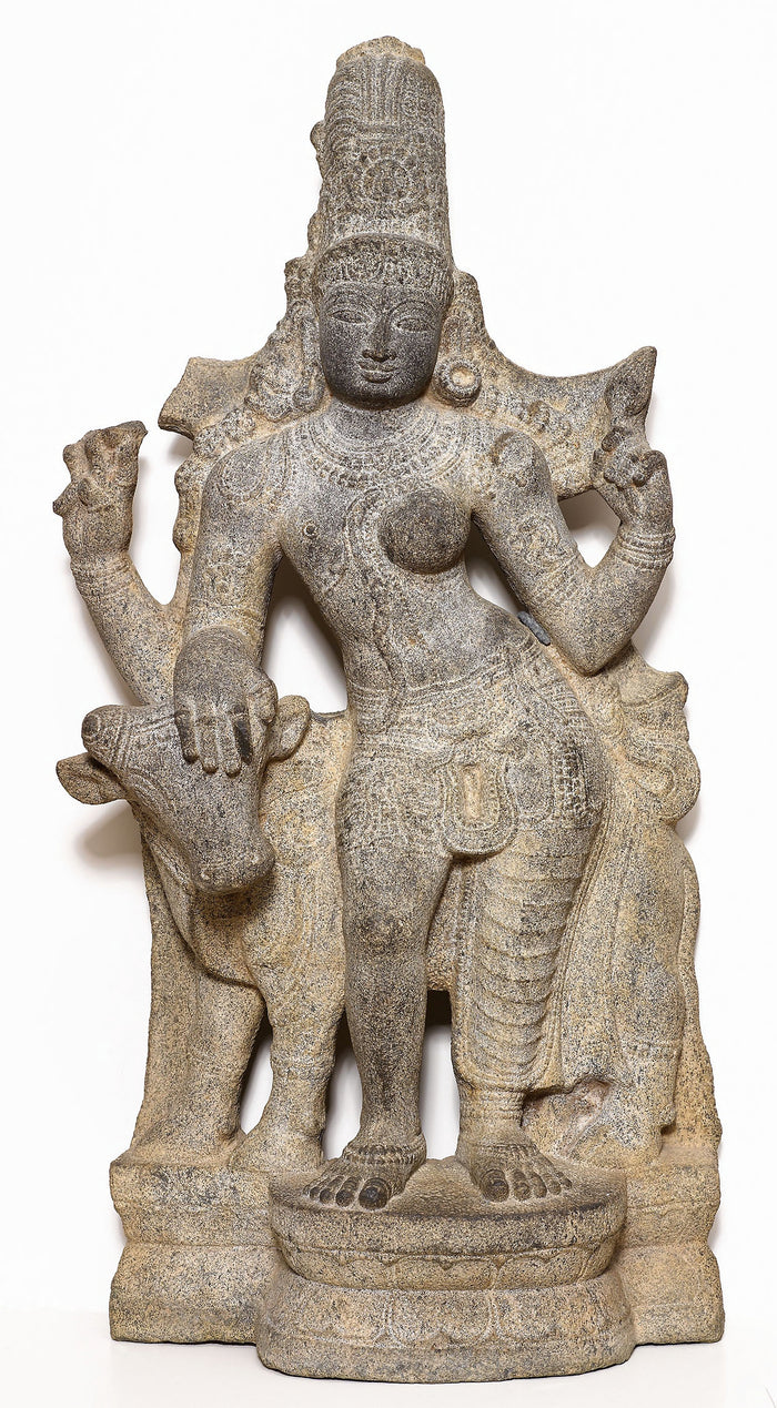 God Shiva as Lord Who Is Half-Male, Half-Female (Ardhanarishvara): India,16x12