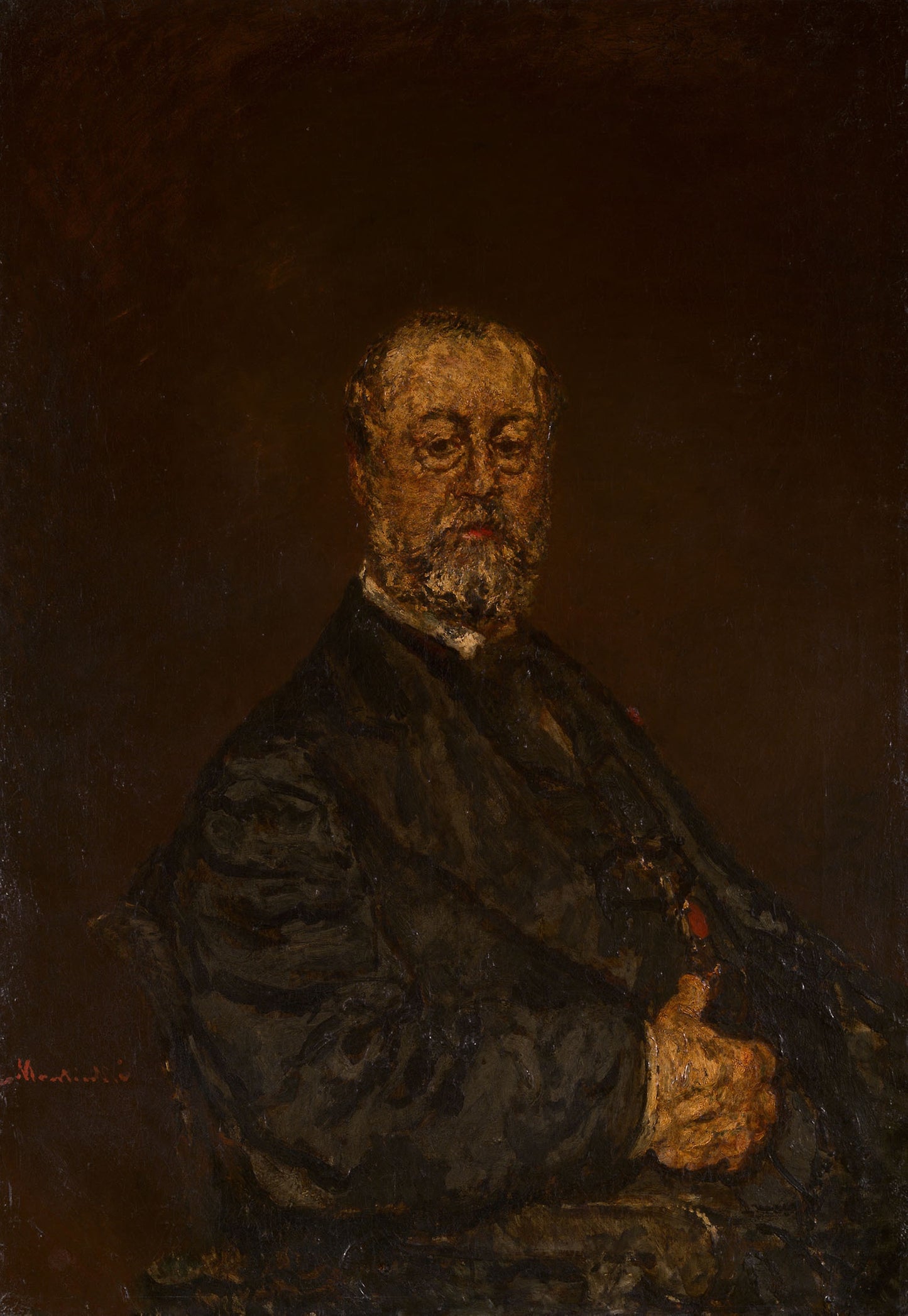 Portrait of Monsieur Rouland: Adolphe-Joseph-Thomas Monticelli, Poster Print Wall Art