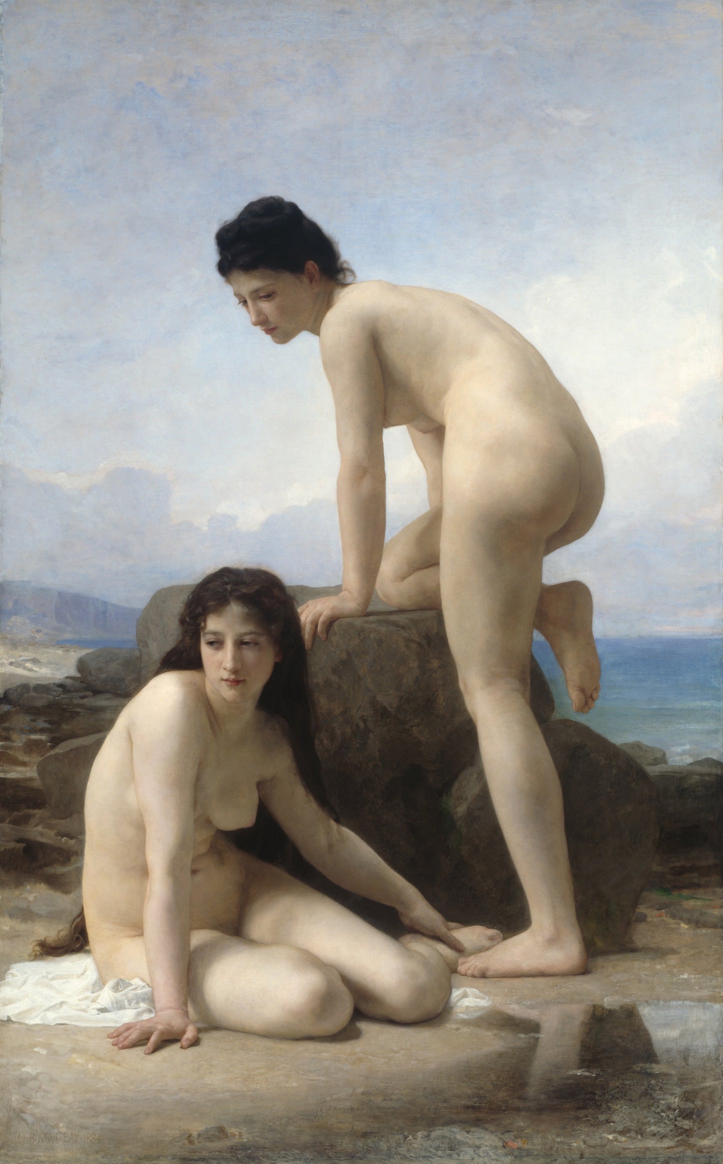 The Bathers -  William Adolphe Bouguereau,  Poster Print Wall Art