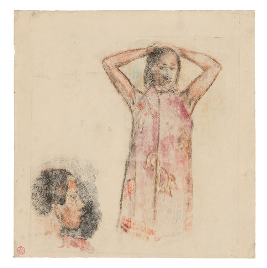Tahitian Girl in Pink Pareu: Paul Gauguin,16x12"(A3) Poster