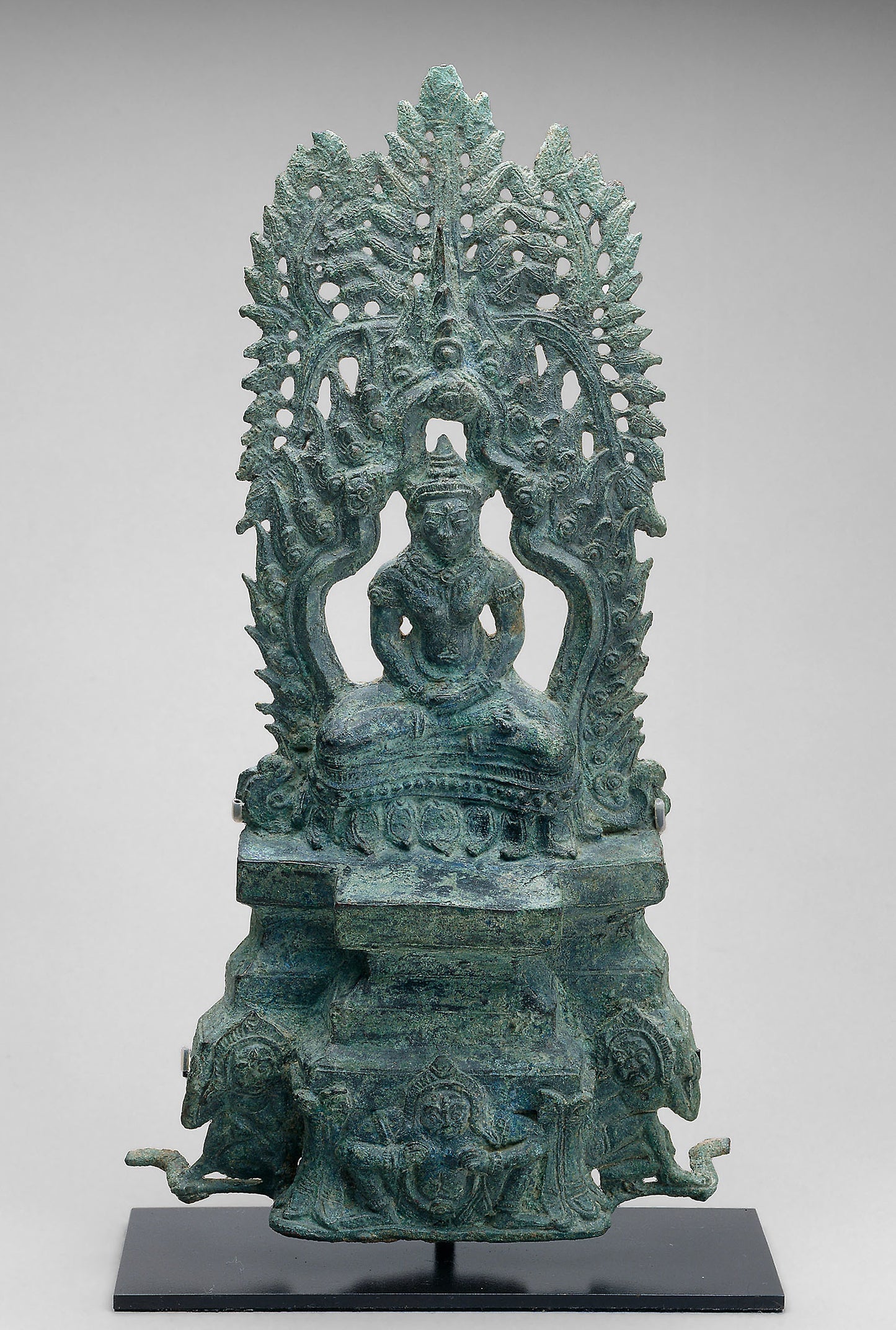 Altarpiece with Seated Buddha -  Cambodia or northeastern Thailand,  Poster Print Wall Art