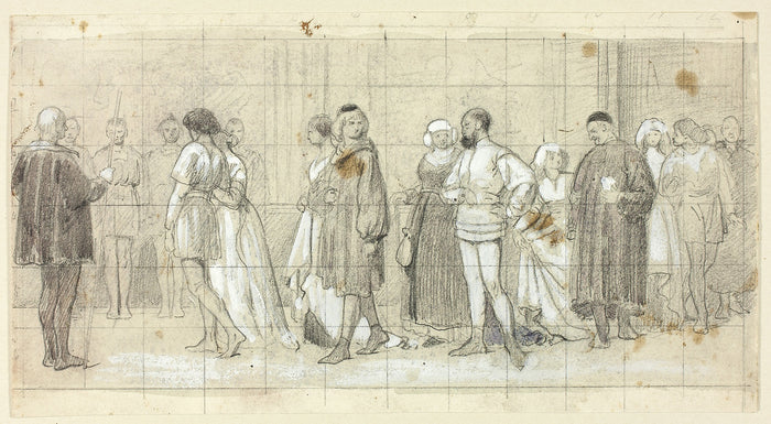 Figures in Procession: Henry Stacy Marks,16x12