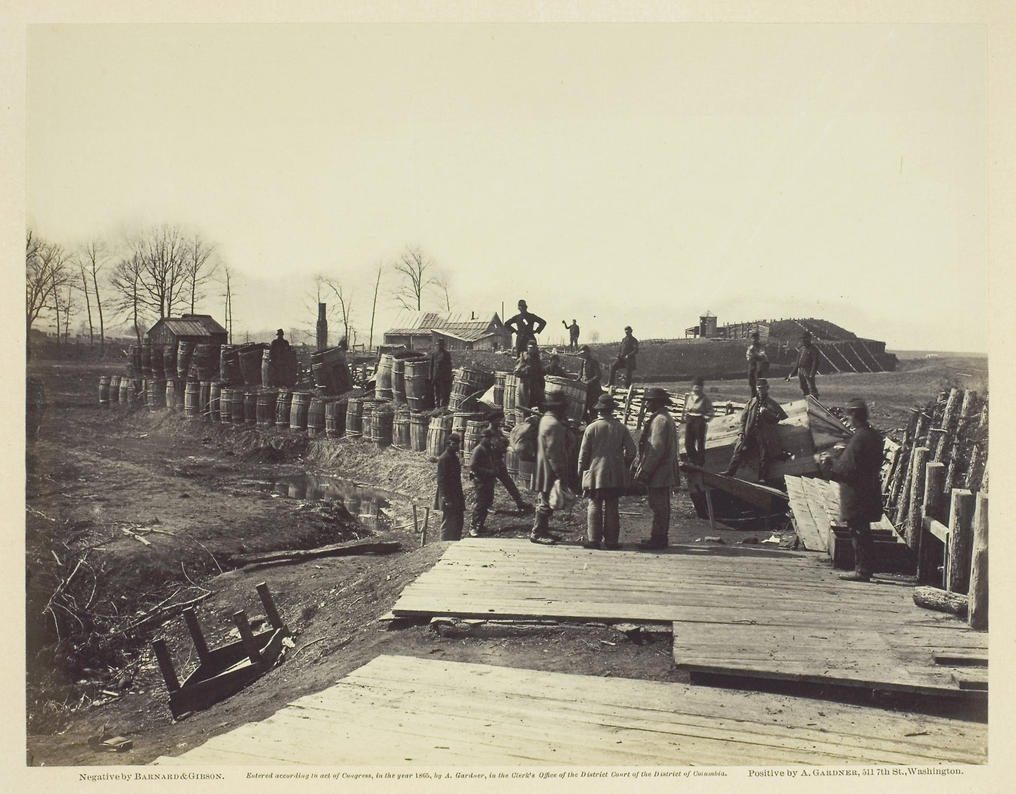 Fortifications at Manassas -  Barnard and Gibson ,  Poster Print Wall Art