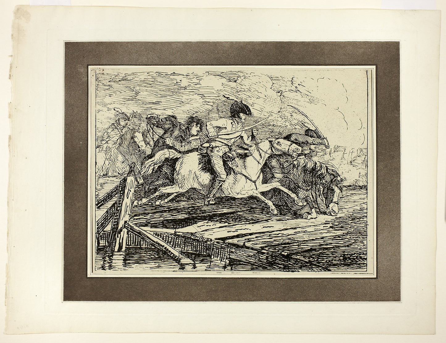 Cavalry Charging, from the first issue of Specimens of Polyautography -  Conrad Gessner (Swiss, 1764–1826),  Poster Print Wall Art