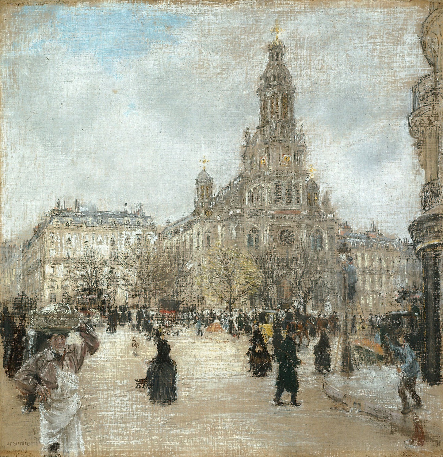 Place de la Trinité, Paris -  Jean François Raffaëlli,  Poster Print Wall Art