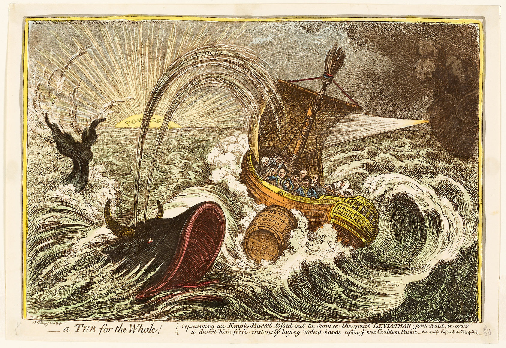 A Tub for the Whale!: James Gillray (English, 1756-1815),16x12"(A3) Poster