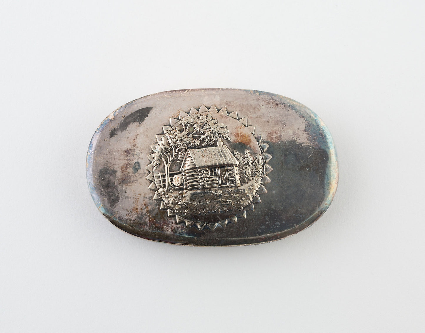 Tobacco Box with Log Cabin (Symbolic of William Henry Harrison Campaign) -  Possibly Birmingham or Sheffield, England,  Poster Print Wall Art