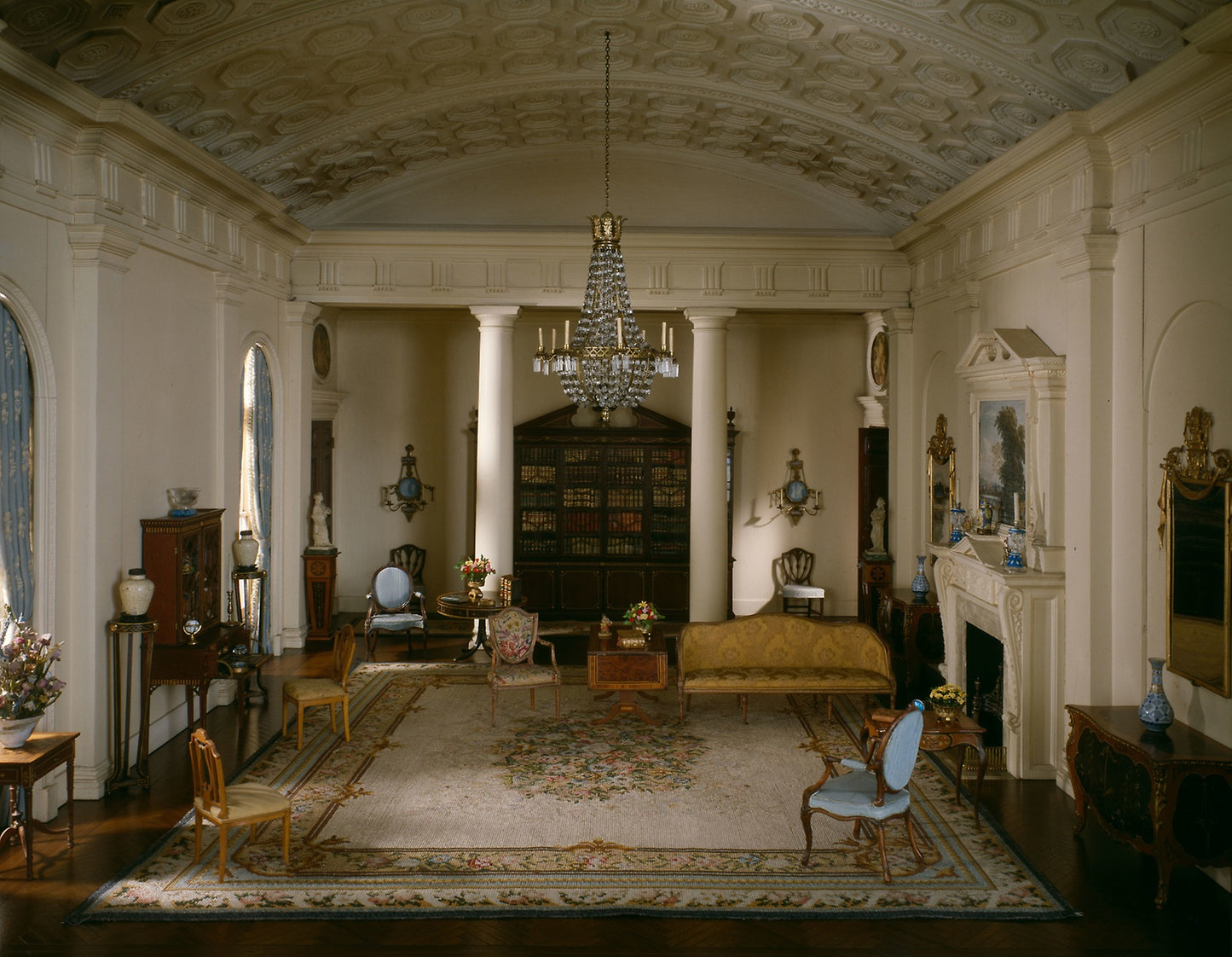 E-9: English Drawing Room of the Georgian period, 1770-1800: Mrs. James Ward Thorne, Poster Print Wall Art