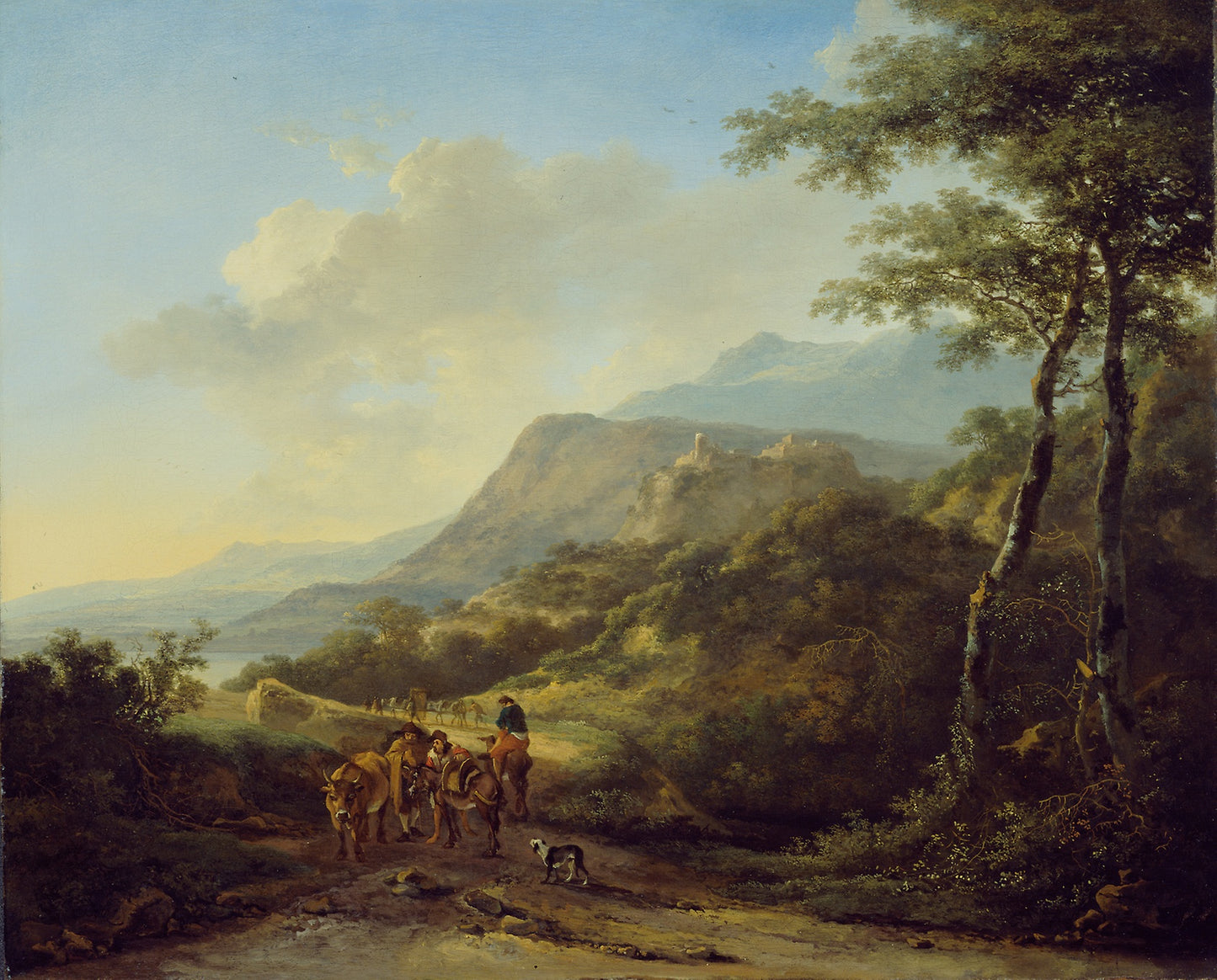 Italian Landscape with Travelers -  Jan Both,  Poster Print Wall Art