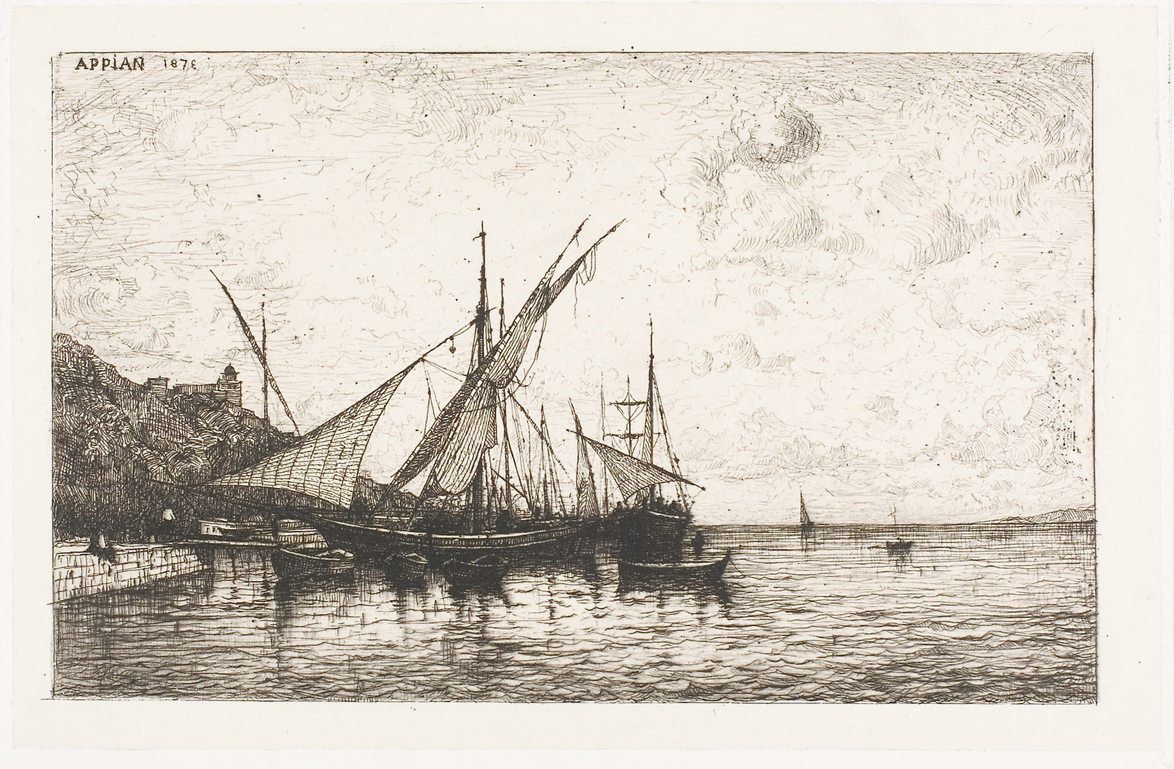The Port of Monaco: Adolphe Appian,16x12"(A3) Poster