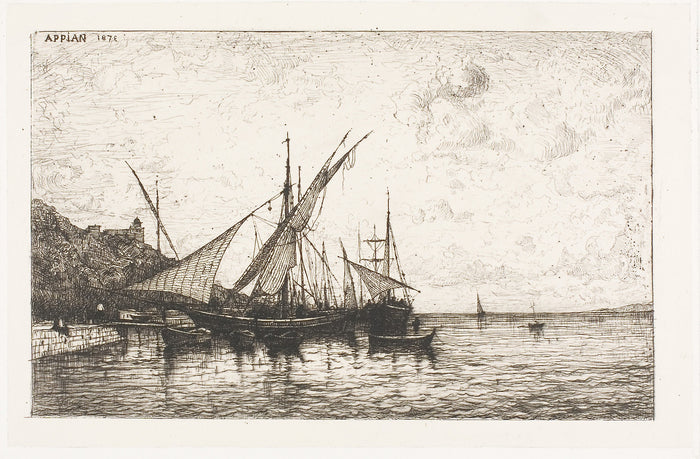 The Port of Monaco: Adolphe Appian,16x12