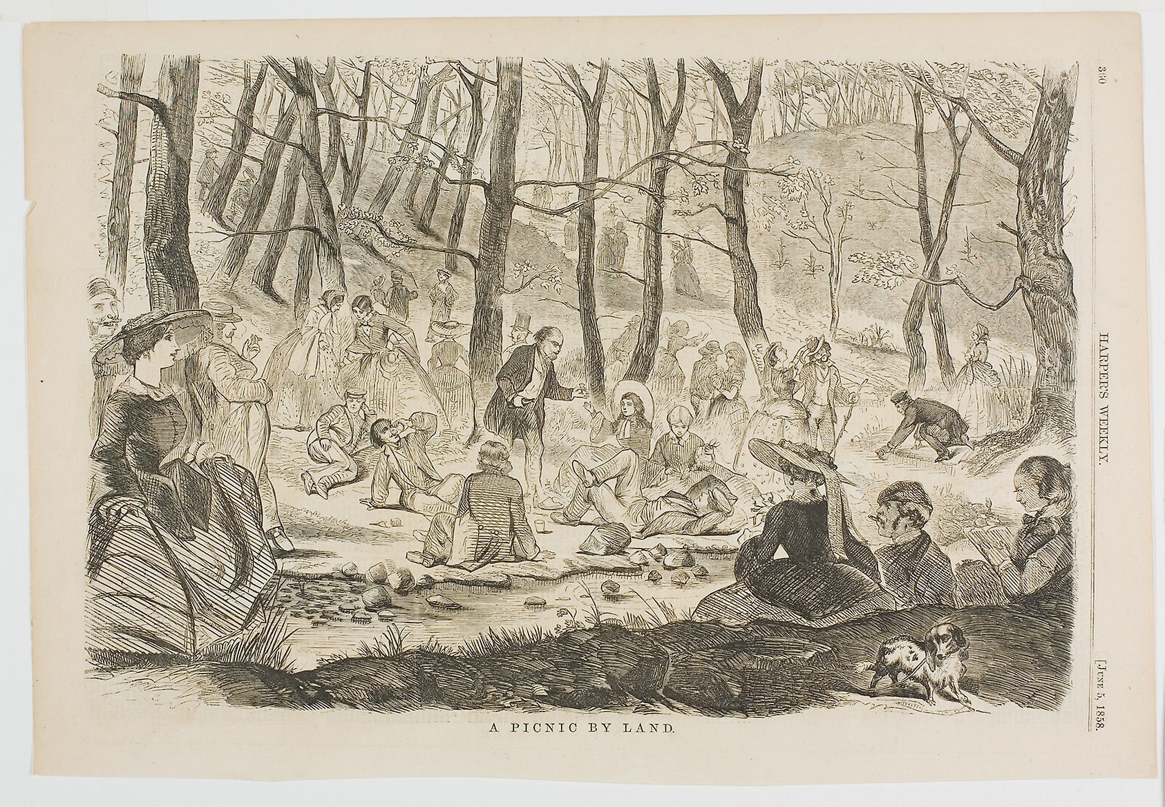 A Picnic: Land: Winslow Homer (American, 1836-1910),16x12"(A3) Poster