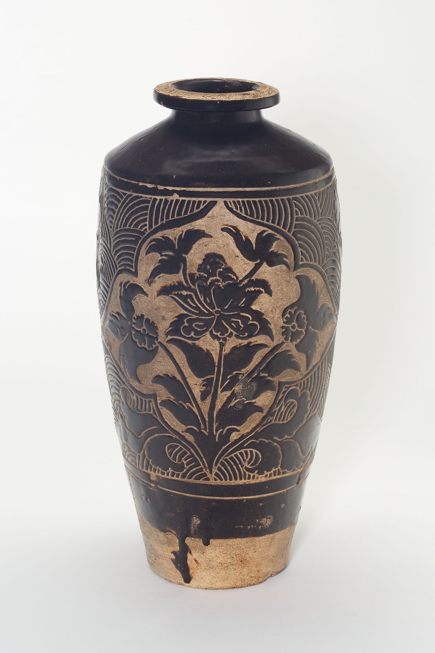 Bottle Vase (Meiping) with Flowers -  China,  Poster Print Wall Art
