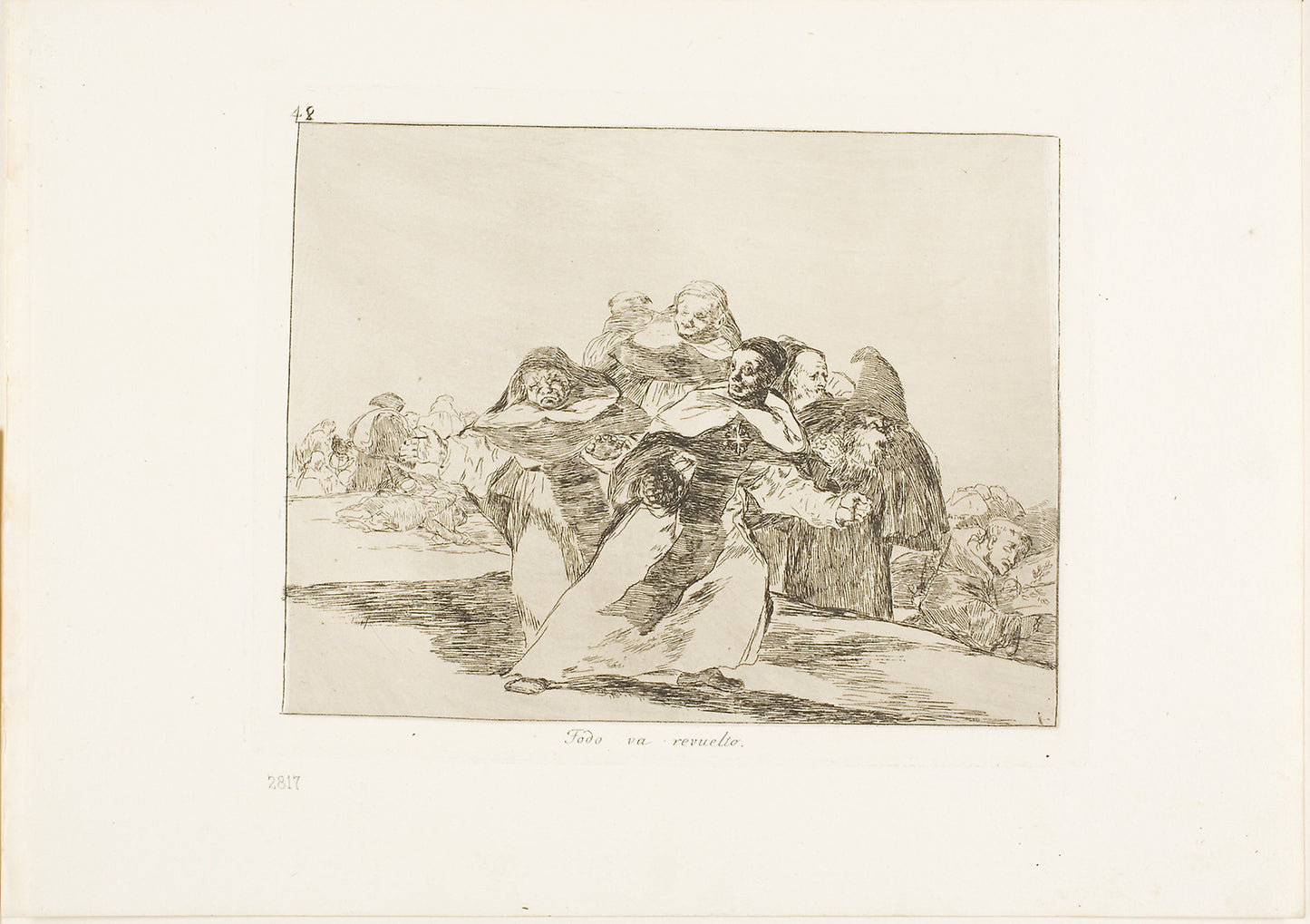 Everything is topsy-turvy, plate 42 from The Disasters of War -  Francisco José de Goya y Lucientes,  Poster Print Wall Art
