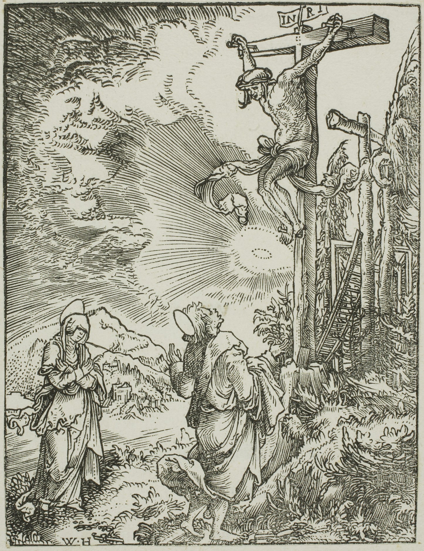 The Large Crucifixion -  Wolfgang Huber,  Poster Print Wall Art