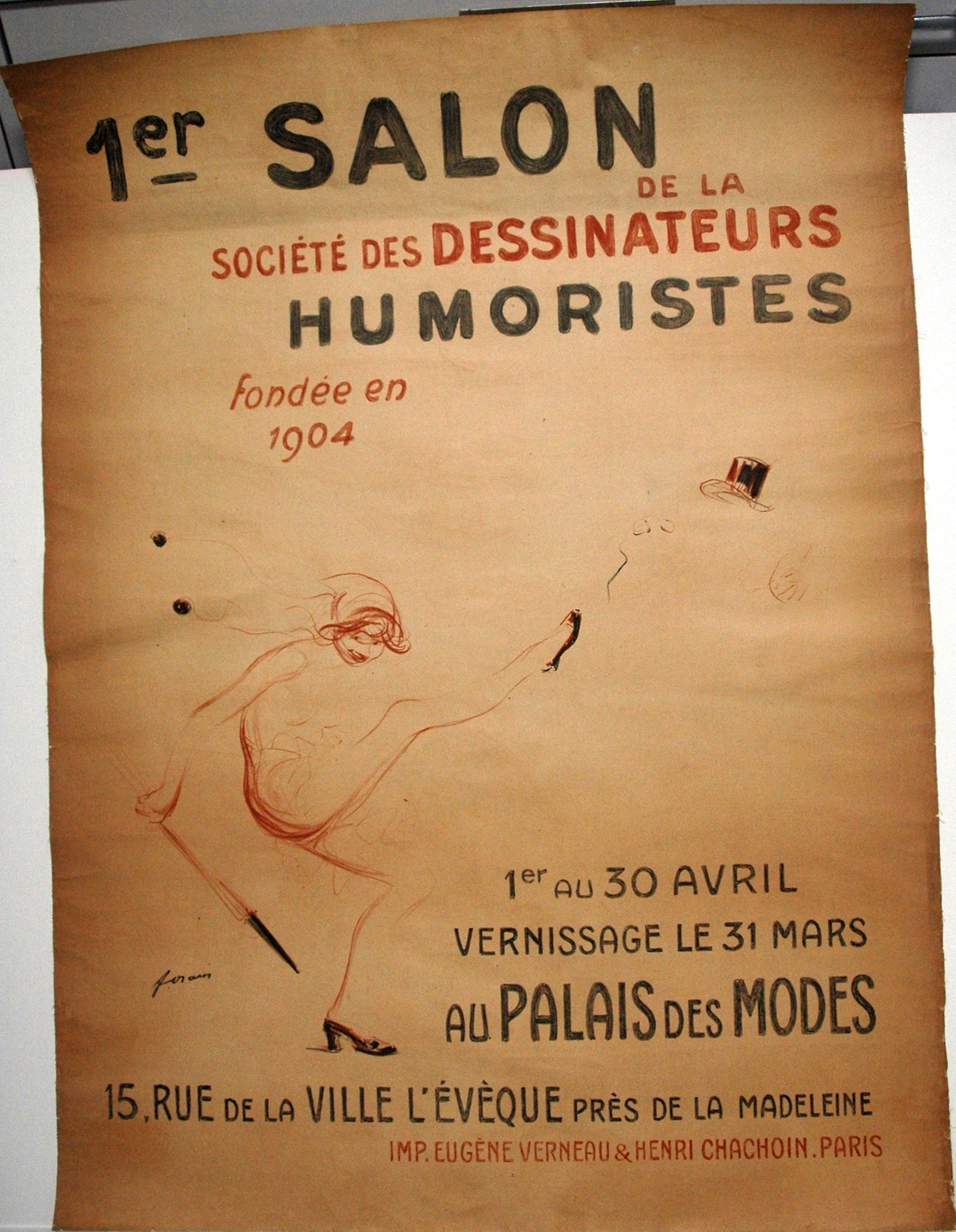 1st Exhibition of the Humorists: Jean Louis Forain (French, 1852-1931),16x12"(A3) Poster