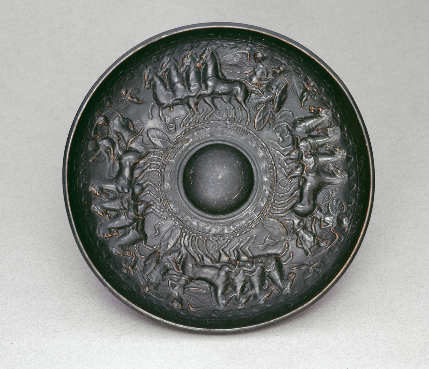 Phiale (Shallow Bowl for Pouring Ritual Libations) -  Greek; Campania, Italy,  Poster Print Wall Art
