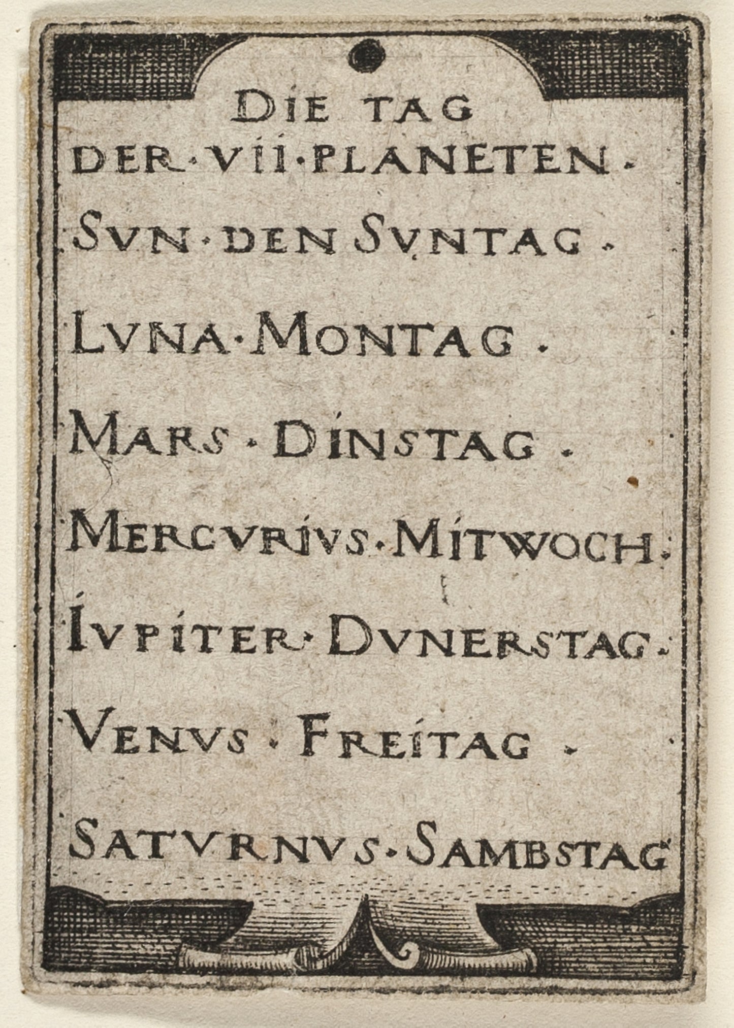 Title Page, from The Seven Planets with the Zodiacs -  Sebald Beham,  Poster Print Wall Art