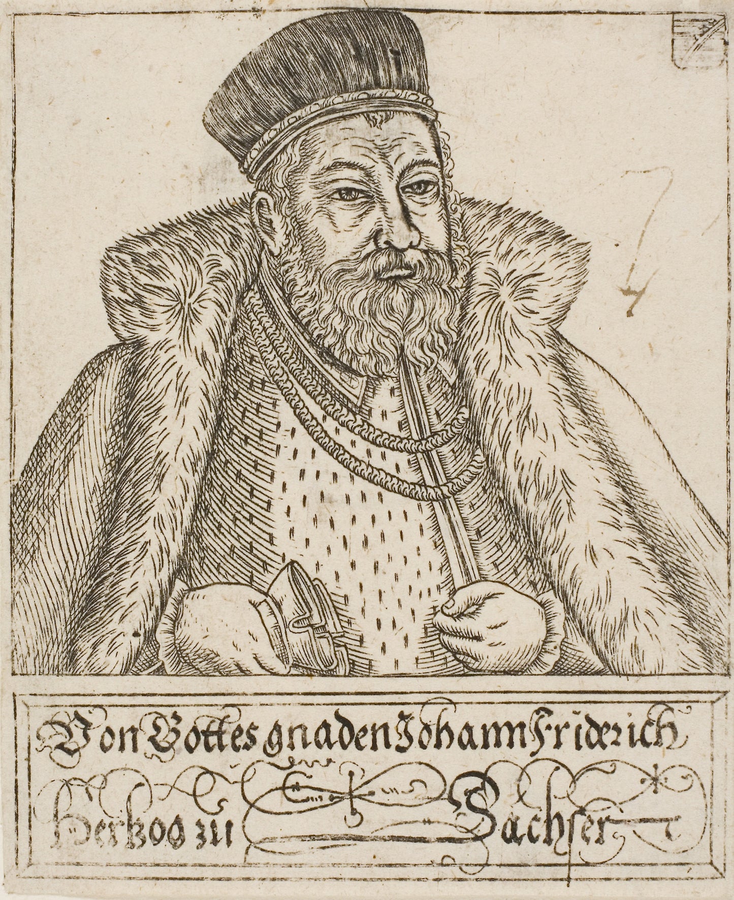 Johann Friedrich, from Saxon Dukes and Electors -  Balthasar Jenichen,  Poster Print Wall Art