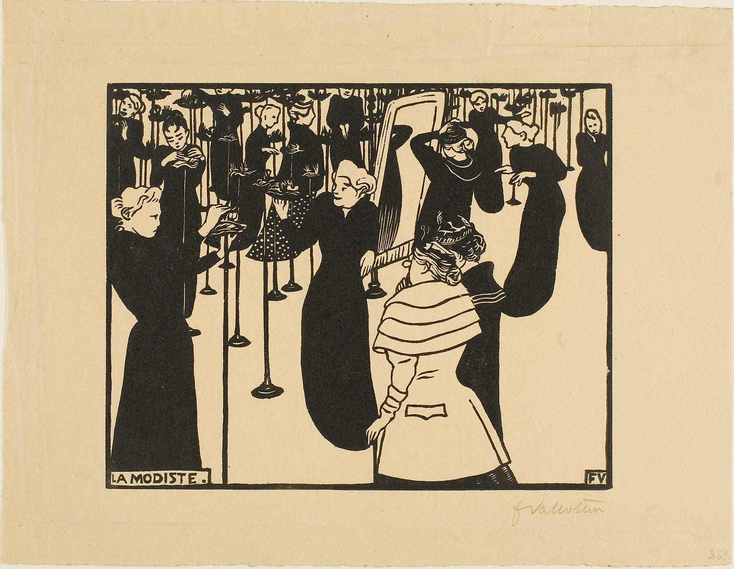 The Milliner -  Félix Edouard Vallotton,  Poster Print Wall Art