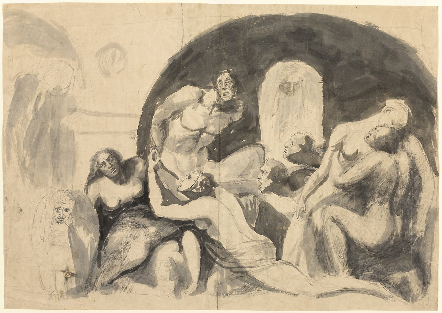 One Cycle of Hell -  Circle of Henry Fuseli (Swiss, active in England, 1741-1825),  Poster Print Wall Art
